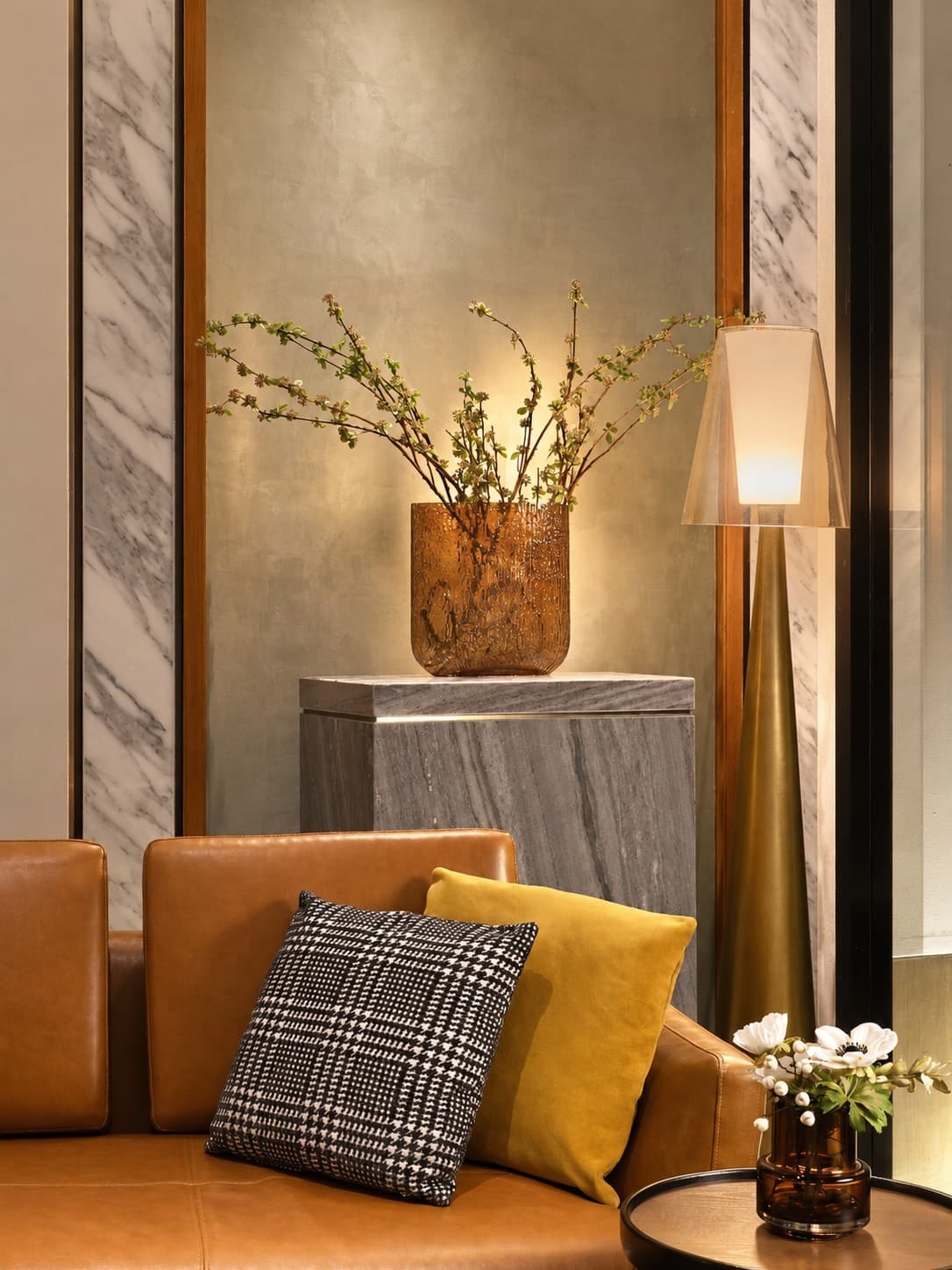 Decorative vase styling for hotels, restaurants and commercial interiors